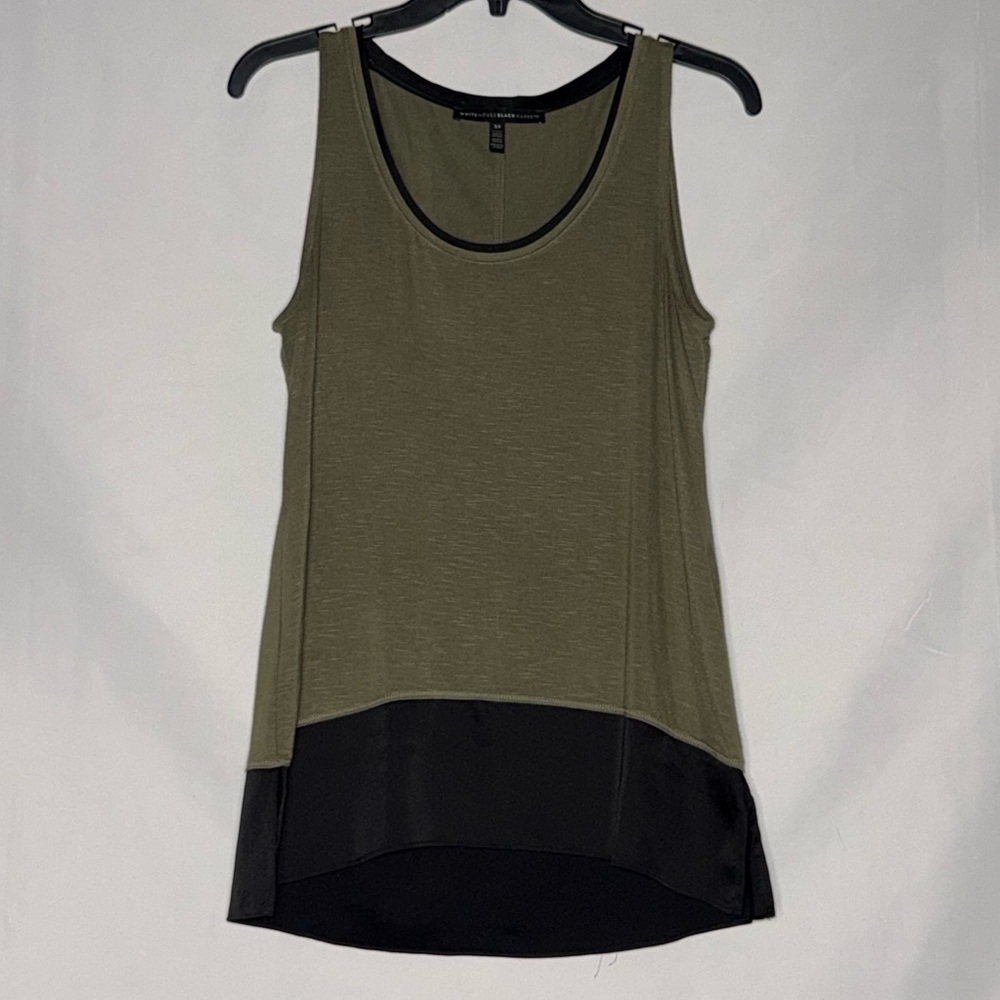 White House Black Market Two-Tone Layered Tank Top Size XS EUC